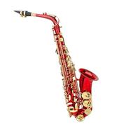 Sassofono Professionale Sassofono Contralto Rosso Mib Per Principianti Adulti Ottone E Chiave Piatta Sassofono Strumento A Fiato Con Parti(B)