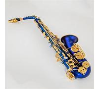 Sassofono professionale Sassofono contralto vintage in Mib placcato rosso opaco e blu unico nel suo genere con incisione con custodia(Blue)