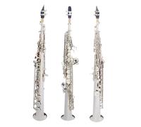 Sassofono Professionale Sassofono Soprano Argento Sib Bemolle Sax Dritto In Ottone Professionale Con Custodia Accessori Per Strumenti Musicali