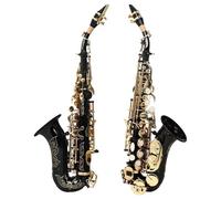 Sassofono Professionale Sassofono Soprano Chiave In Sib In Ottone Sassofono Con Custodia Tracolla Parti A Spazzola Bottone A Conchiglia Bianco Intagliato Bottone In Oro Nero Sax