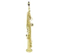 Sassofono Professionale Sassofono Soprano Dritto In Sib Ottone Placcato Argento Si Bemolle Sax Strumento A Fiato Con Custodia Ance Guanti Accessori(D)