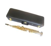 Sassofono Professionale Sassofono Soprano Dritto Professionale Nichel Argento Chiave Dorata Sax Soprano Legatura Ance Collo E Scatola Rigida