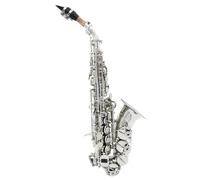 Sassofono Professionale Sassofono Soprano In Ottone Argento Sassofono Sib Con Parti Di Guanti Con Spazzola Per Cinturino Con Clip Per Ance In Tessuto