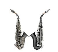 Sassofono Professionale Sassofono Soprano In Sib Set Piatto B Placcato In Nichel Nero Con Custodia Accessori Per Sassofono Strumento A Fiato Professionale(B)