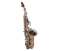 Sassofono Professionale Sassofono Soprano Rosso Antico In Sib Tubo A Curvatura Piccola Sax Tubo In Rame Rosso Corpo Intagliato Principianti Professionisti Saxfone(B)