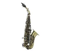 Sassofono Professionale Sassofono Soprano Sib Sax Piatto B Rosso/Ciano Antico Imita Sassofono Modello Classico Intagliato Con Cinturino A Spazzola(A)