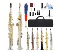 Sassofono Professionale Sassofono Soprano Straight Tune Sib Strumento Professionale Per Principianti Con Cofanetto E Accessori(3)