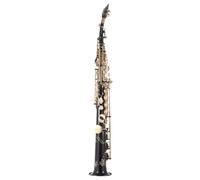 Sassofono Professionale Sassofono Treble Dritto In Ottone B Flat Shell Key Carve Pattern Con Custodia Per Il Trasporto Accessori Per Strumenti A Fiato Sax(Black)