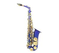 Sassofono Professionale Set Sax Corpo In Ottone Per Sassofono Contralto Mib Con Custodia Accessorio Per Sassofono Strumenti A Fiato Professionali(Blue)