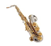 Sassofono Professionale Strumenti Musicali Professionali Sassofono Tenore Tono Bb Tubo Nichelato Chiave Dorata Con Accessori Custodia(A)
