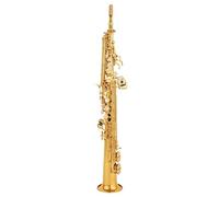 Sassofono Professionale Strumento Per Sassofono Laccato Oro A Tubo Dritto Con Accordatura B Per Sassofono Soprano Professionale Con Custodia E Accessori(Gold)