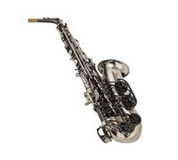 Sassofono Professionale Tipo Di Prestazione Alto Mib Tune Sassofono Ottone Strumento Musicale Sax Laccato Argento Nero Con Custodia E Accessori(B)