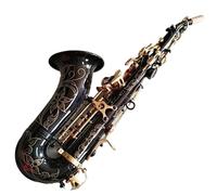 Sassofono Sassofono A Canne Curve Piccole In Si Bemolle Sassofono A Canne Alte Professionale In Nichel Nero E Oro(Bag B)