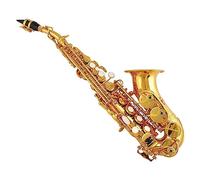 Sassofono Sassofono Acuto Curvo Tono B Nichel Nero/oro Strumenti Musicali Sax Professionali Con Custodia
