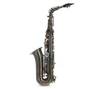 Roy Benson Eb-Alt Saxophone AS-202A (corpo in ottone pregiato e chiave F# alta, incluso bocchino, panno per la pulizia e tracolla, in custodia rettangolare facile da trasportare), antico