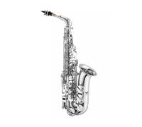 sassofono Sassofono contralto Eb Tune Arrival Brass Gold Lacquer Strumento musicale Sax con custodia Accessori(Silver)