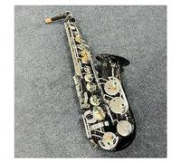 Sassofono Sassofono Contralto Eb Tuner Black Nickel Body Plated Silver Key Sax Con Custodia Accessori