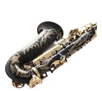 sassofono Sassofono Contralto Professionale Mib Tune Chiave In Oro Nero Modello Inciso In Ottone Artigianato Giapponese Realizzato Con Custodia Per Sax Contralto (Color : Cloth bag)
