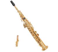 Sassofono Sassofono Contralto Tubo Diritto Ottone Placcato Argento Si Bemolle Sax Strumento Musicale(Gold)