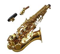 Sassofono Sassofono Soprano Curvo Oro Strumento Da Gioco Professionale Sax Soprano Curvo E Scatola Rigida