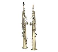 Sassofono Sassofono Soprano Dritto In Sib Bronzo Ciano Strumento A Fiato Con Motivo Intagliato In Oro Laccato Con Custodia In Tessuto Per Spazzole Ad Ancia