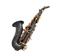 Sassofono Sassofono Soprano Professionale Con Tubo Curvo In Nichel Nero Con Custodia E 10 Ance