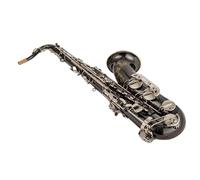 sassofono Sassofono Tenore Bb Tone Black Nickel Silver Key Sax Con Custodia Bocchino (Color : Leather bag)