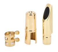 Sassofono sax contralto Eb 5C bocchino professionale ottone oro 4.8oz con cappello e cuscinetti per musica classica artisti e appassionati di sassofono
