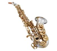 Sassofono Saxophone Chiave D'oro Argentata Con Custodia Bocchino Per Sax Legatura Ance Collo (Color : Canvas bag)