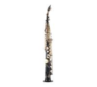 Sassofono Saxophone Dritto In Ottone Sassofono Bb B Strumento A Fiato Piatto Modello Intagliato Con Custodia Accessori (Color : Bk)