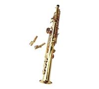 Sassofono Saxophone Dritto Si Bemolle Laccato Oro Strumenti Musicali In Ottone Con Custodia