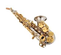 Sassofono Saxophone In Sib Placcato Argento Una Chiave Dorata Ottone Strumento A Fiato Professionale Sax Bemolle B