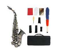 Sassofono Saxophone In Sib Sax Materiale In Ottone Strumento A Fiato Placcato In Nichel Nero Con Custodia Per Il Trasporto