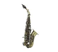 Sassofono Saxophone Ottone Dorato Intagliato Modello Sax Bottoni Bianchi Bocchino Accessori Per Strumenti A Fiato (Color : Cyan Antique)