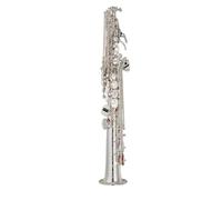 Sassofono Saxophone Si Bemolle Dritto Corpo Laccato Oro Strumento Musicale Professionale Con Custodia Accessori (Color : Silver)