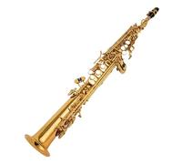 Sassofono Saxophone Si Bemolle Dritto Corpo Laccato Oro Strumento Musicale Professionale Con Custodia Accessori (Color : Gold)