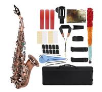 Sassofono Saxophone Sib Sax Bemolle B Rosso/Ciano Antico Imita Sassofono Modello Classico Intagliato Con Accessori Scatola (Color : Crimson antique)