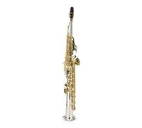 Sassofono Saxophone Tubo Dritto Ottone Placcato Argento Corpo Lacca Dorata Chiave Sax Suonare Uno Strumento Musicale Con Custodia