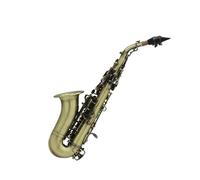 Sassofono soprano antico in Si bemolle ciano piccolo tubo curvo in bronzo e rame corpo con bottone intagliato Kit Sassofono