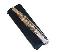 Sassofono Soprano Con Tubo Dritto In Si Ottone Argentato Con Bocchino Kit Sassofono
