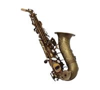 Sassofono Soprano Curvo In Sib Bronzo Non Verniciato Con Custodia Bocchino E Altri Accessori Kit Sassofono