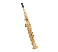 Sassofono Soprano Professionale A Tubo Dritto In Ottone Si Bemolle Testa Del Tubo Superficie Laccata Oro Kit Sassofono