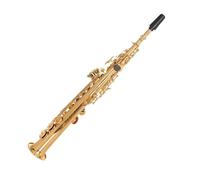 Sassofono Soprano Professionale A Tubo Dritto Placcato Oro Con Chiave In Si Bemolle E Mi Bemolle Materiale Del Bocchino: Ottone Kit Sassofono