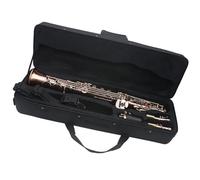 Sassofono soprano professionale in Si bemolle rosso antico con tubo dritto in ottone con bocchino scatola ancia guanti e panno per la pulizia Kit Sassofono