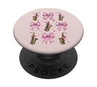 Sassofono Strumento Sassofonista Saxist Sax Girl Coquette PopSockets PopGrip Adesivo