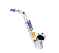 Sassofono Strumento Tromba Rumore Musicale Corno Del Vento Favore Modello Creatore Clarinetto Musicale mini modello musicali (Color : Silver)