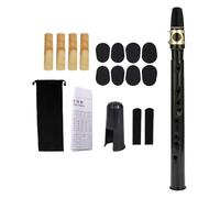 Sassofono tascabile per esercitarsi in modo portatile, per dilettanti, bambini, principianti, colore nero