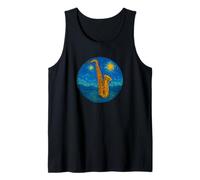 Sassofono Tenore Alto Band Jazz - Van Gogh Starry Night Style Canotta