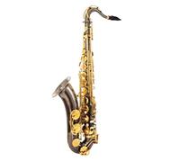 Sassofono tenore Bb Tune Ottone Lacca nichel nera B Flat Sax tenore Strumento musicale intagliato a mano con custodia