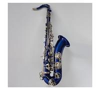 Sassofono tenore blu Si bemolle tasti argento laccati blu Strumento professionale per sassofono Sassofono per principianti Kit